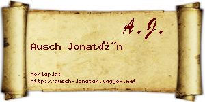Ausch Jonatán névjegykártya